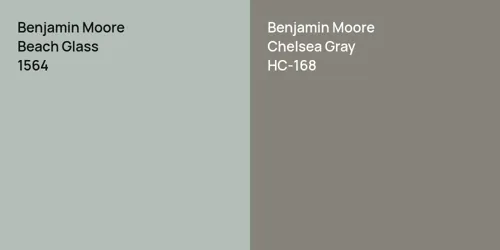 1564 Beach Glass vs HC-168 Chelsea Gray