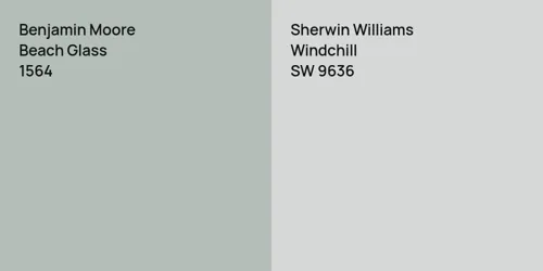 1564 Beach Glass vs SW 9636 Windchill