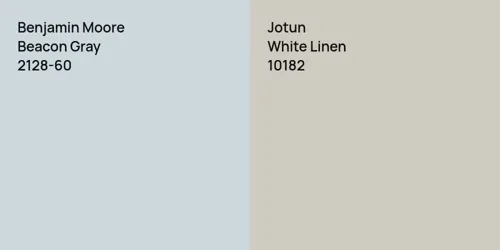 2128-60 Beacon Gray vs 10182 White Linen