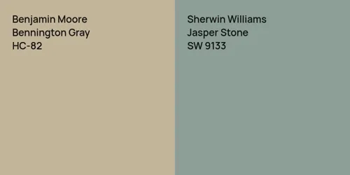 HC-82 Bennington Gray vs SW 9133 Jasper Stone