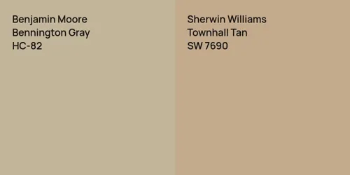 HC-82 Bennington Gray vs SW 7690 Townhall Tan