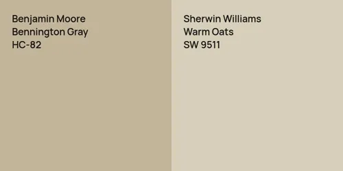 HC-82 Bennington Gray vs SW 9511 Warm Oats