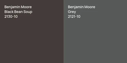 2130-10 Black Bean Soup vs 2121-10 Grey