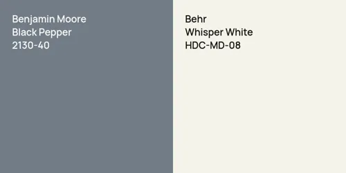 2130-40 Black Pepper vs HDC-MD-08 Whisper White