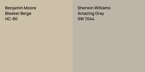 HC-80 Bleeker Beige vs SW 7044 Amazing Gray