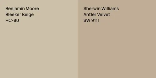 HC-80 Bleeker Beige vs SW 9111 Antler Velvet