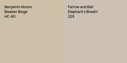 HC-80 Bleeker Beige vs 229 Elephant's Breath