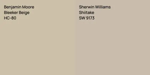 HC-80 Bleeker Beige vs SW 9173 Shiitake