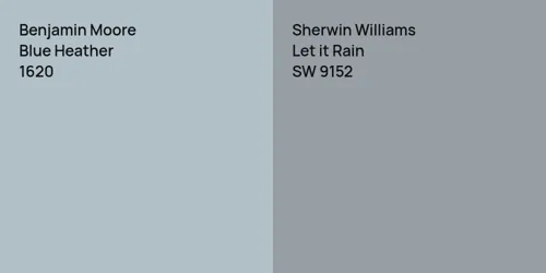 Benjamin Moore Blue Heather vs. Benjamin Moore Mystical Blue comparison