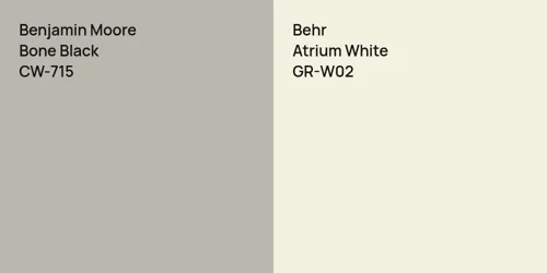 CW-715 Bone Black vs GR-W02 Atrium White