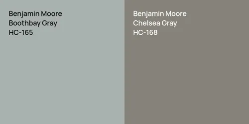 HC-165 Boothbay Gray vs HC-168 Chelsea Gray