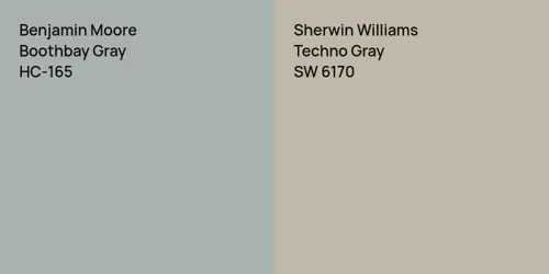 HC-165 Boothbay Gray vs SW 6170 Techno Gray