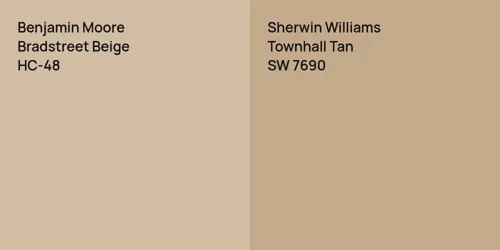 HC-48 Bradstreet Beige vs SW 7690 Townhall Tan