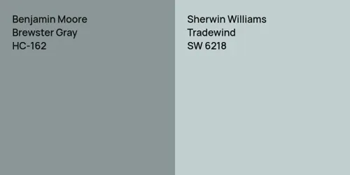 HC-162 Brewster Gray vs SW 6218 Tradewind