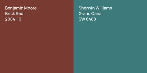 2084-10 Brick Red vs SW 6488 Grand Canal