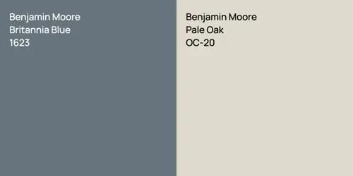 1623 Britannia Blue vs OC-20 Pale Oak