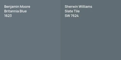 1623 Britannia Blue vs SW 7624 Slate Tile