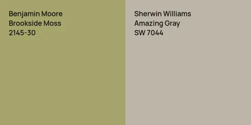 2145-30 Brookside Moss vs SW 7044 Amazing Gray