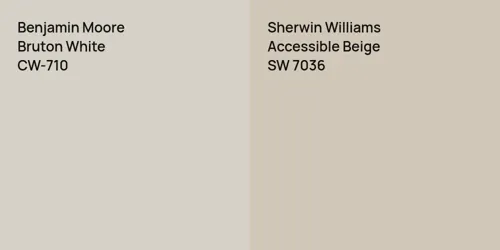 CW-710 Bruton White vs SW 7036 Accessible Beige