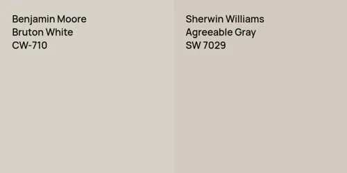 CW-710 Bruton White vs SW 7029 Agreeable Gray