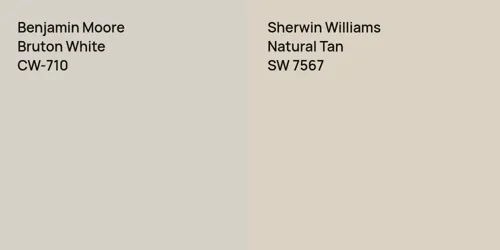 CW-710 Bruton White vs SW 7567 Natural Tan