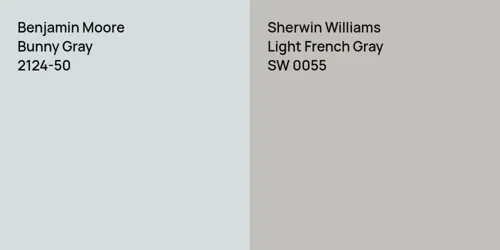 2124-50 Bunny Gray vs SW 0055 Light French Gray