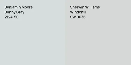 2124-50 Bunny Gray vs SW 9636 Windchill