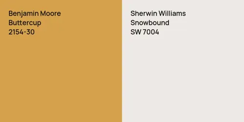 2154-30 Buttercup vs SW 7004 Snowbound