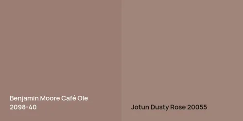 2098-40 Café Ole vs 20055 Dusty Rose