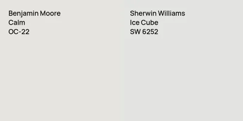 OC-22 Calm vs SW 6252 Ice Cube