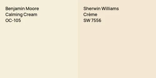 OC-105 Calming Cream vs SW 7556 Crème