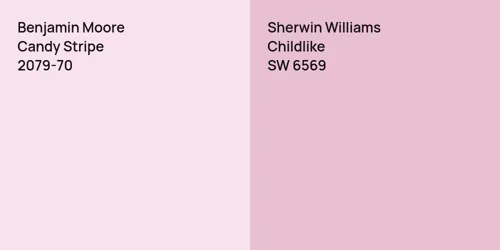 2079-70 Candy Stripe vs SW 6569 Childlike