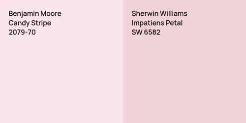 2079-70 Candy Stripe vs SW 6582 Impatiens Petal