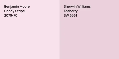 2079-70 Candy Stripe vs SW 6561 Teaberry