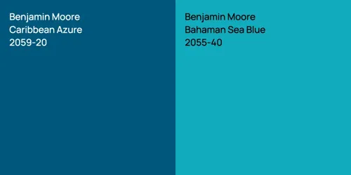 2059-20 Caribbean Azure vs 2055-40 Bahaman Sea Blue