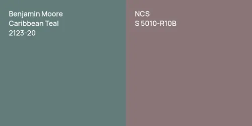 2123-20 Caribbean Teal vs S 5010-R10B 