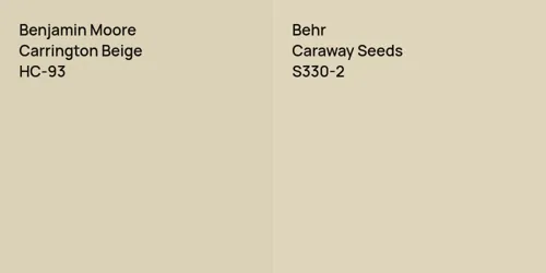 HC-93 Carrington Beige vs S330-2 Caraway Seeds