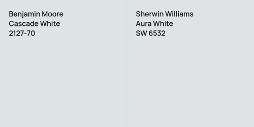 2127-70 Cascade White vs SW 6532 Aura White