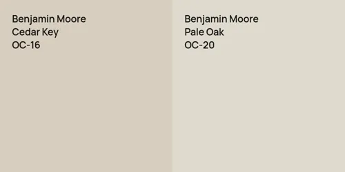 OC-16 Cedar Key vs OC-20 Pale Oak