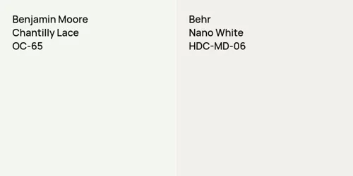 OC-65 Chantilly Lace vs HDC-MD-06 Nano White