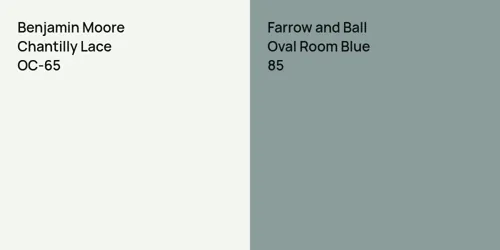 OC-65 Chantilly Lace vs 85 Oval Room Blue