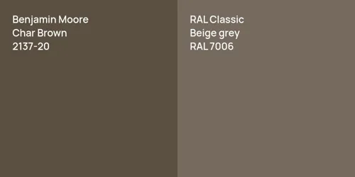 2137-20 Char Brown vs RAL 7006  Beige grey