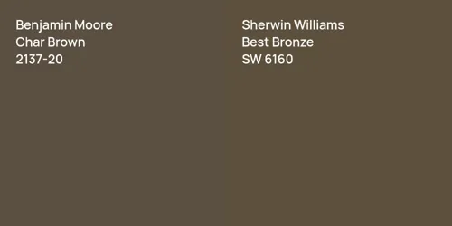 2137-20 Char Brown vs SW 6160 Best Bronze