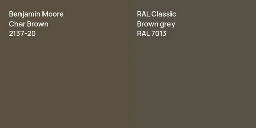 2137-20 Char Brown vs RAL 7013  Brown grey