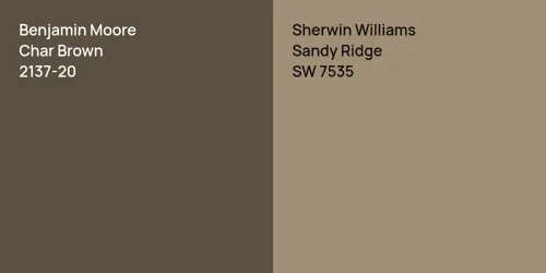 2137-20 Char Brown vs SW 7535 Sandy Ridge