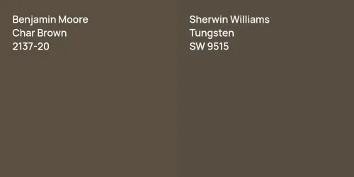 2137-20 Char Brown vs SW 9515 Tungsten