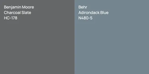 HC-178 Charcoal Slate vs N480-5 Adirondack Blue