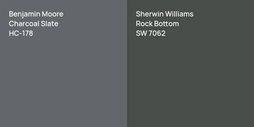 HC-178 Charcoal Slate vs SW 7062 Rock Bottom