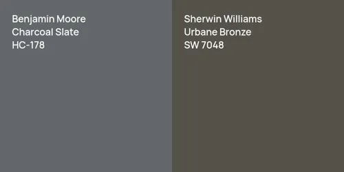 HC-178 Charcoal Slate vs SW 7048 Urbane Bronze