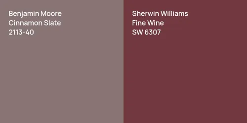 2113-40 Cinnamon Slate vs SW 6307 Fine Wine